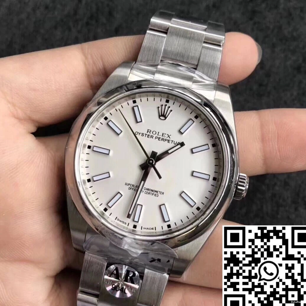 Perpetual Oyster White 39MM Rolex 114300 Dial Factory AR 1107